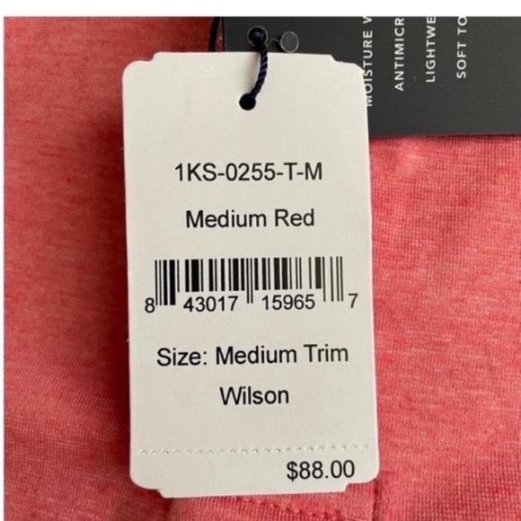 Mizzen+Main Wilson Golf Polo Shirt Red Heather Men’s Size Medium New Trim Fit - Picture 8 of 10